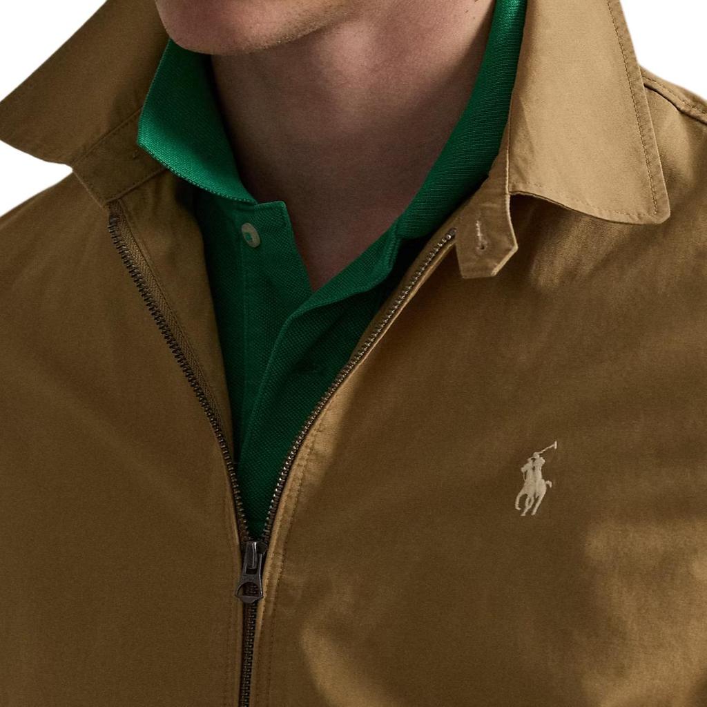 Polo Ralph Lauren Cotton Straight Collar Button Placket Jacket With Elastic Cuffs Long Sleeve Men Jackets 710A12636-003