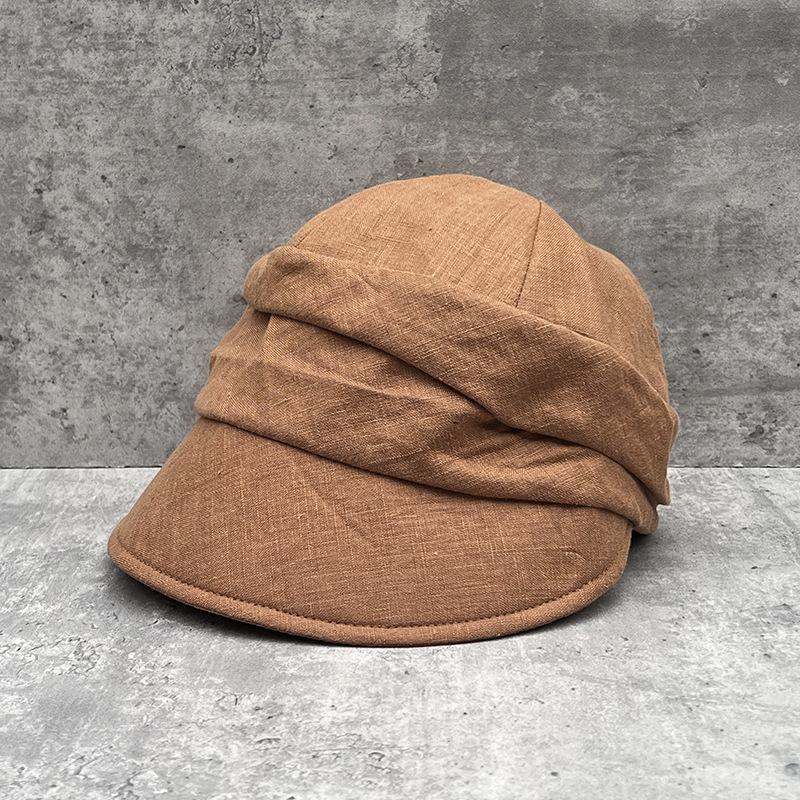 Japanese Retro Pleated Basin Hat Women'S Spring And Summer Temperament Shows Small Face Versatile Thin Fisherman Hat