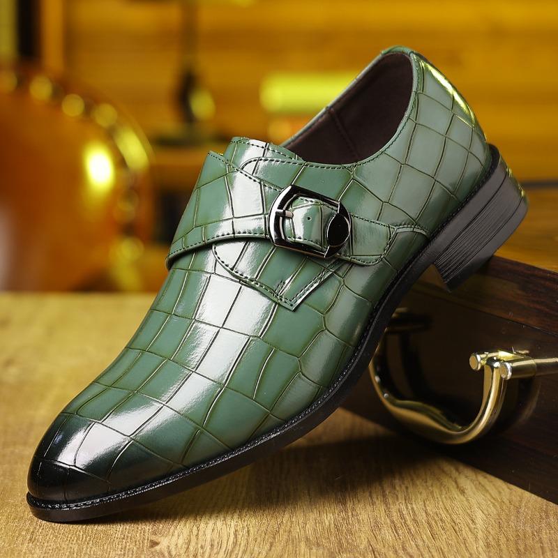 Sapatos Sociais de Luxo para Homem Padrão Crocodilo Couro Envernizado Casual Oes Alta Qualidade Sapatos Formais de Negócios Clássicos Sapatos Brogue Masculinos