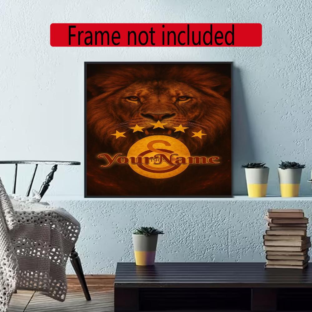 Galatasaray Personalized Name Diamond Paintings Mosaic Wall Round Diamond Art Painting Kits Embroidery Crystal Accessories Frameless
