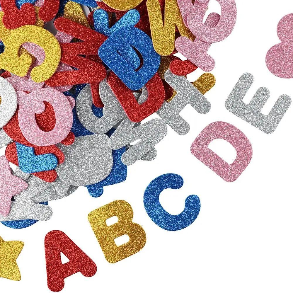 A-Z Letters Glitter Alphabet Sticker Self-adhesive Alphabet Learning  Sticker  Classroom