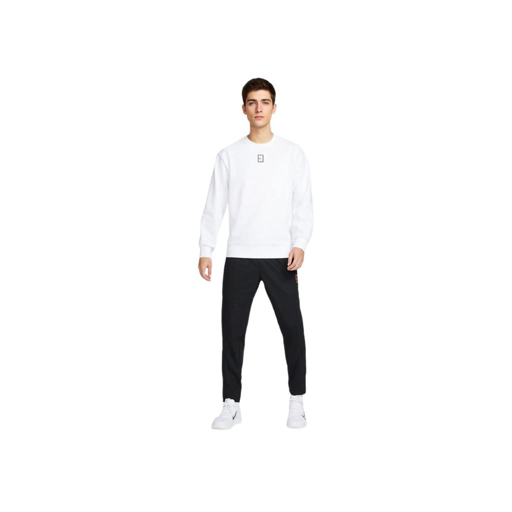 Nike Pattern Embroidered Crew Neck Long Sleeve Sweatshirt Men sweatshirt White FZ7521-100