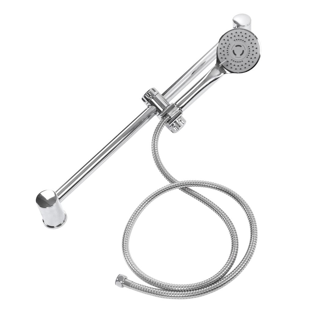 Shower Rail Set Handheld Shower Head Adjustable Slide Bar with 150cm/59.06in Shower Hose G1/2 for