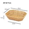 Multistyles Imitation Rattan Fruit Plate Retro Woven Multipurpose Storage Rattan Woven Tea Tray Picnic Snacks Sundry Baskets
