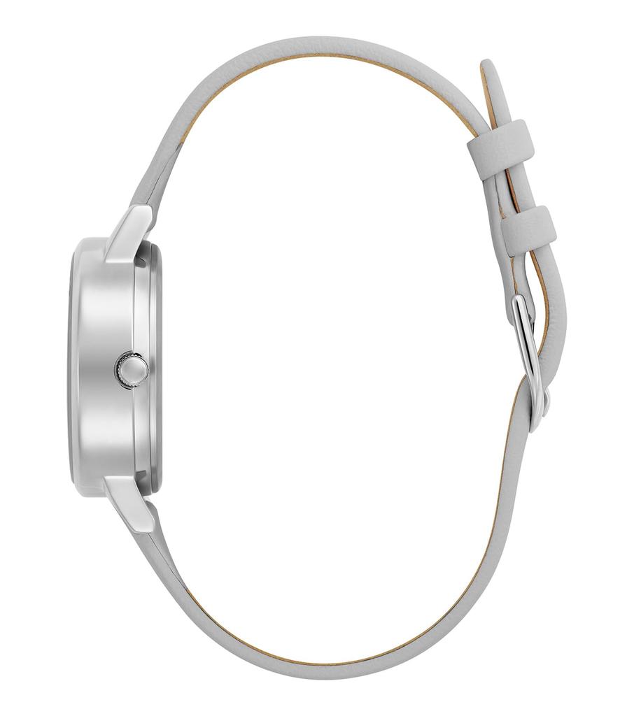 Authorized Dealer Olivia Burton Watch 24000223 3D Flower Midi Silver White Earl Grey Leather [OLIVIA BURTON] Women's