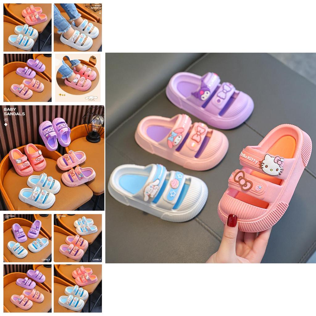 Cute And Safe Children's Summer Slippers With Sanrio's Kitty Cat Design