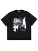Men'S Short-Sleeve Tee - Y2K Harajuku Street Retro Geometric Shadow Print Tee