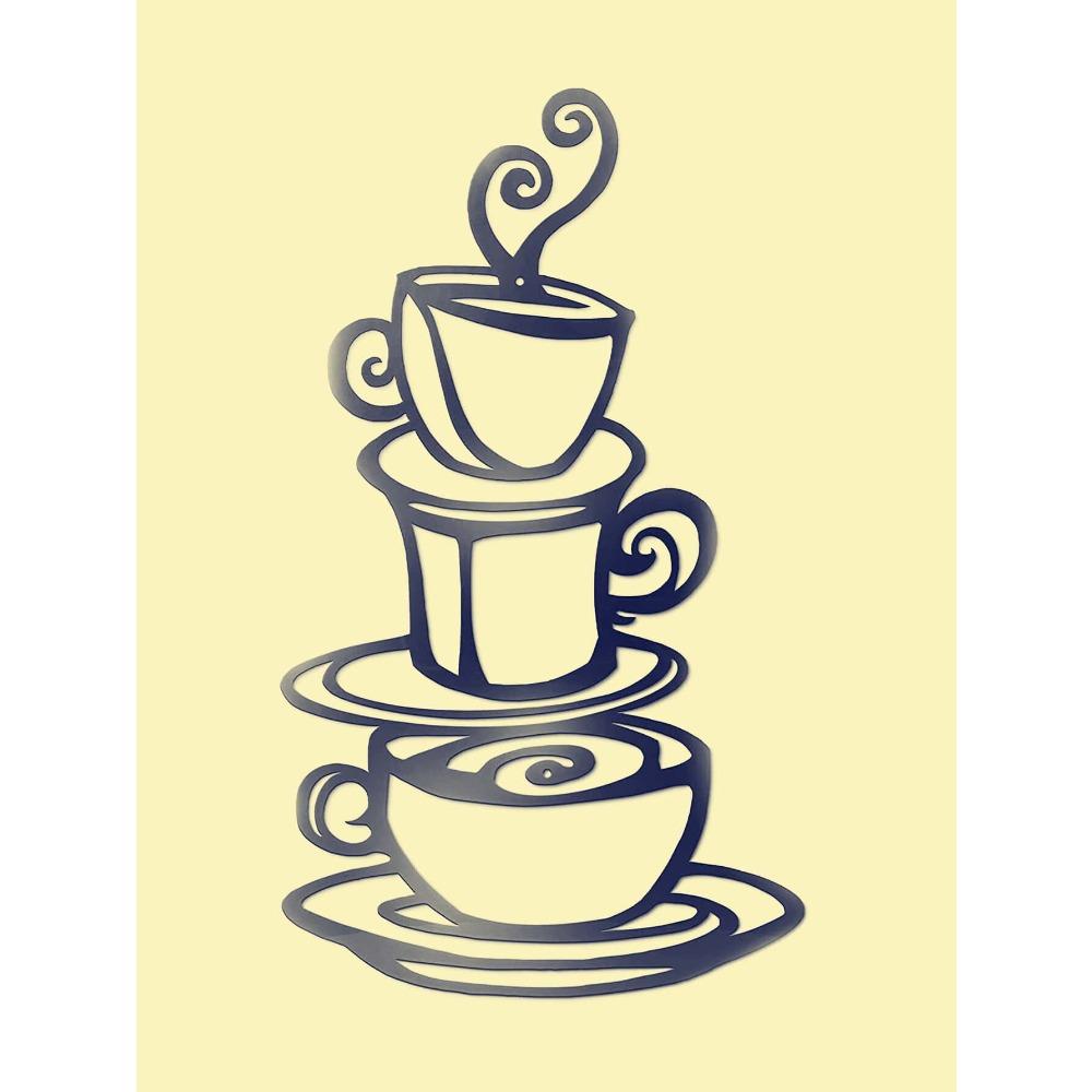 Wrought Iron Coffee Bar Decor for Kitchen, Wall Art Set of 1