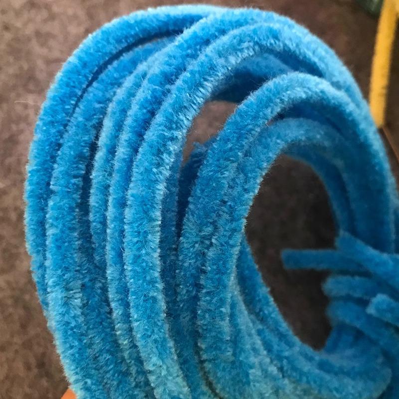 Chibi Maruko-chan Colorful 6mm Wool Chenille Stems for DIY Dragon Doll & Bouquet Crafting