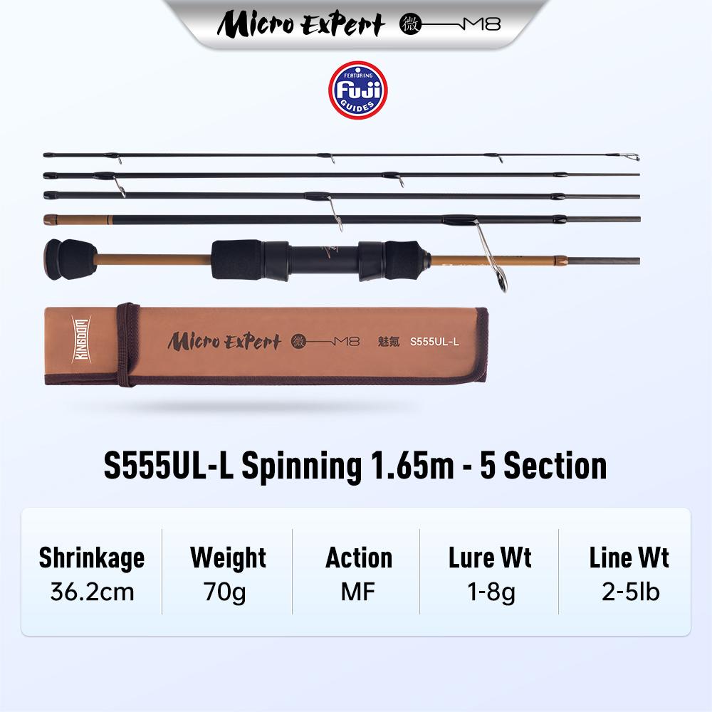 Kingdom Micro Expert Fishing Rods 4/5 Section 1.5m/1.65m MF Casting Rod Spinnng Rod UL UL-L FUJI Guide Ring 61.9g Travel Ultra Light