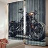 2Pcs Vintage Motorcycle Curtain Cool Classic Motorbike Home Decor Suitable For Bedroom Bathroom Living Room Dining Room Study