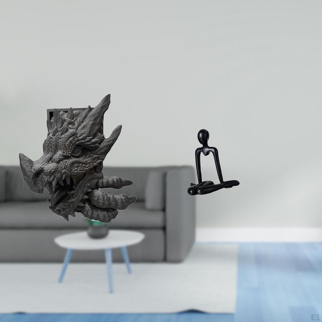 Thinker Bookend Abstract Sculpture Decorative Book Holder Support Figurine Tabletop Ornament Statue