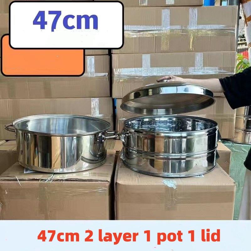 Thick Stainless Steel steamer Extra Large big Food bun buns steamer with pot Bread drawer fish rice dumpling cooker tray steamed