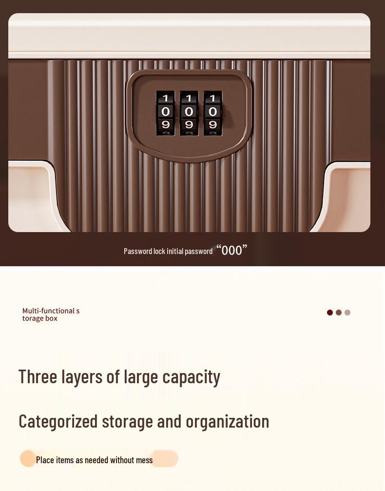 Lockable Storage Box for Home & Valuables, Portable Privacy Document Box for Students and Cars