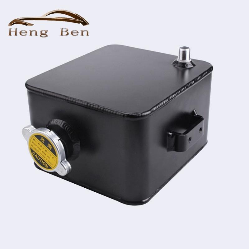 Aluminum Coolant Expansion Overflow Recovery Reservoir 2.5L Water Tank W/ Cap Universal car accessories серебряный