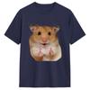Cute Hamster MeMe T Shirts for Unisex Cotton Funny TShirt Crewneck Tee Shirt Short Sleeve Tops New Arrival
