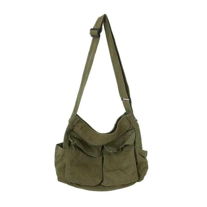 2026 Girl Handbag Canvas Teenager Shoulder Bags Teenage Women's Messenger Bags Ladies Casual Bag Teen Handbag Crossbody Purse
