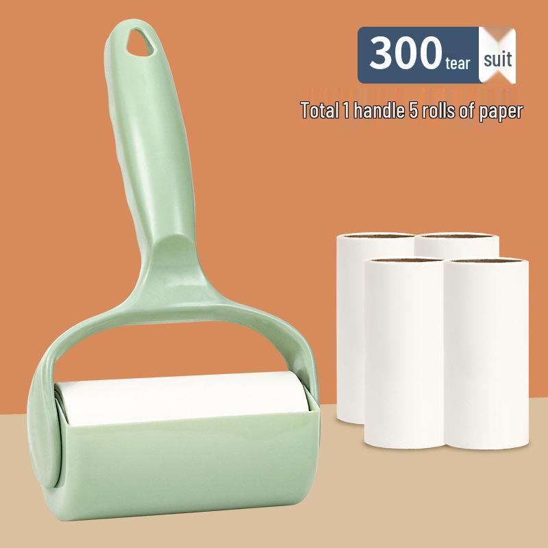 Abreißbarer Klebe-Fusselroller für Kleidung - Haar- & Staubentfernung mit Ersatzpapierrollen