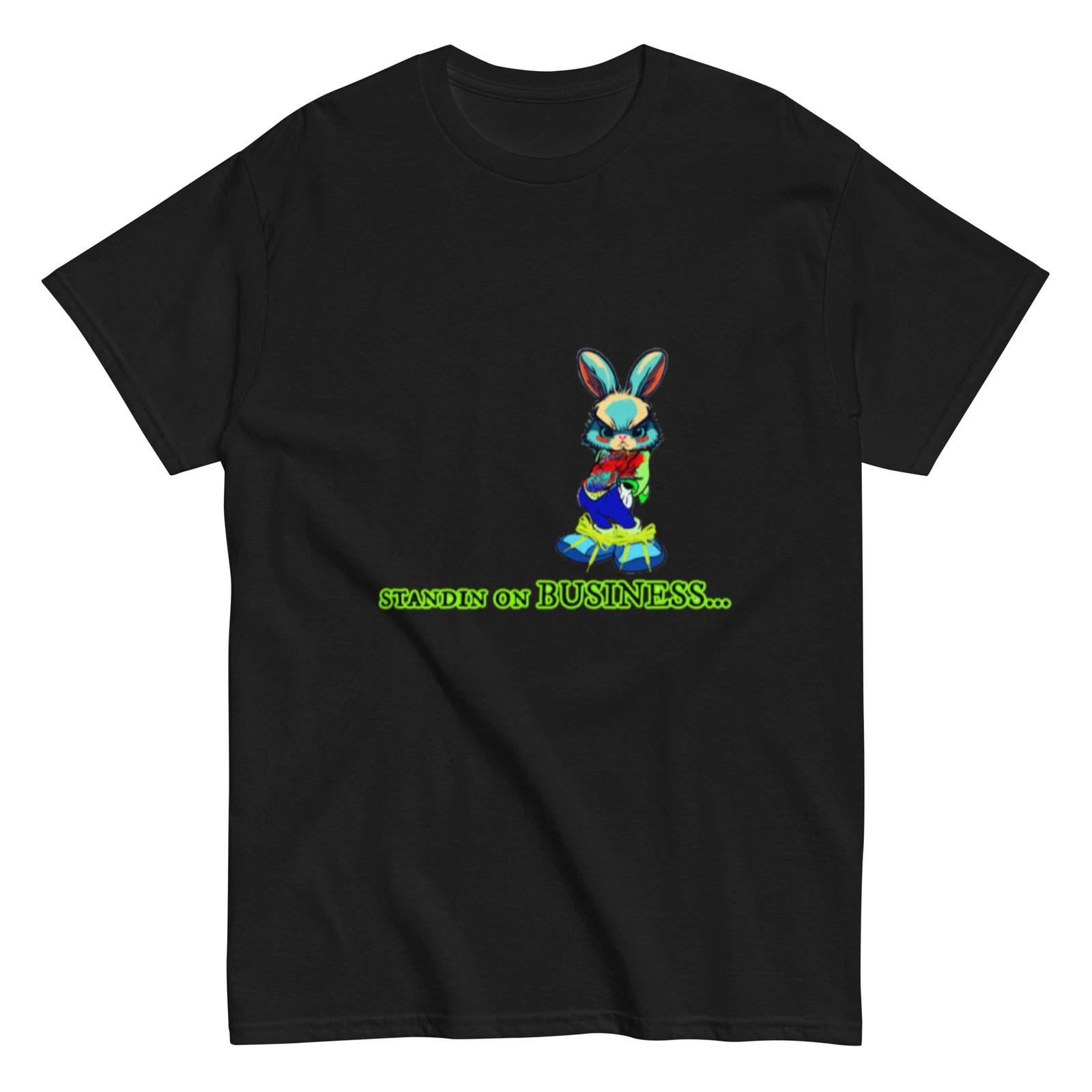 Standin on Business Graphic Art Adult T-Shirt - Genz Graphic Tee (Unisex) S