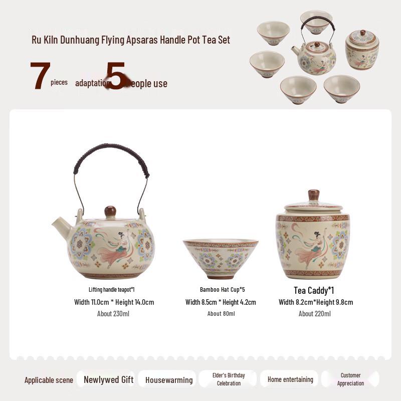 Su Shi Ceramics Dunhuang Ru Kiln Tea Set