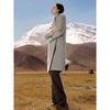 JUZUI ANNACO Women's Double-Breasted Suri Alpaca Wool Long Coat
