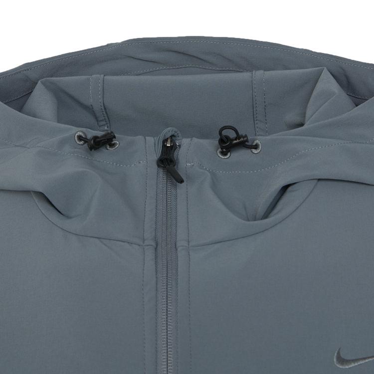 Nike Solid Color Logo Training Woven Hooded Jacket Men Outerwear Gray FB7552-084