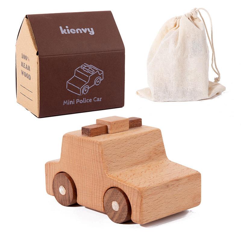 Truck Wooden Fire Excavator Bulldozer Ambulance Model Ornament Children Toy
