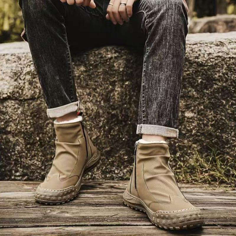 Thick Plush Warm Winter Martin Boots Non Slip Anti-Scratch Men Labor Protection Work Boots