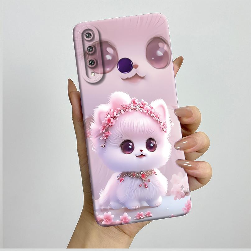 Für Huawei Y6p Hülle MED-LX9 Hübsche Schmetterlingsblumen Coque Weiche Flüssigsilikon Handyhülle Für Huawei Y7p Y 6p 2020 Rückseite