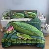 "Frog Lily Pond Art Set" Bedding Set with 1 Duvet Cover 2 Pillowcases Single Double King Queen, Gift