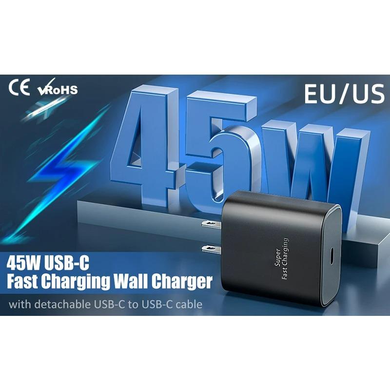 Voor Galaxy S25 S24 S22 Ultra S23 Usb Type C Pd Oplader 45w Supersnel Opladen Galaxy S21 Plus A06 A16 A26 A36 A56 A34 A54 Kabel Accessoires