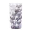 24 Pieces Christmas Balls Small Decorative Baubles Indoor Outdoor Farmhouse Living Room Bedroom Decoration Accessories