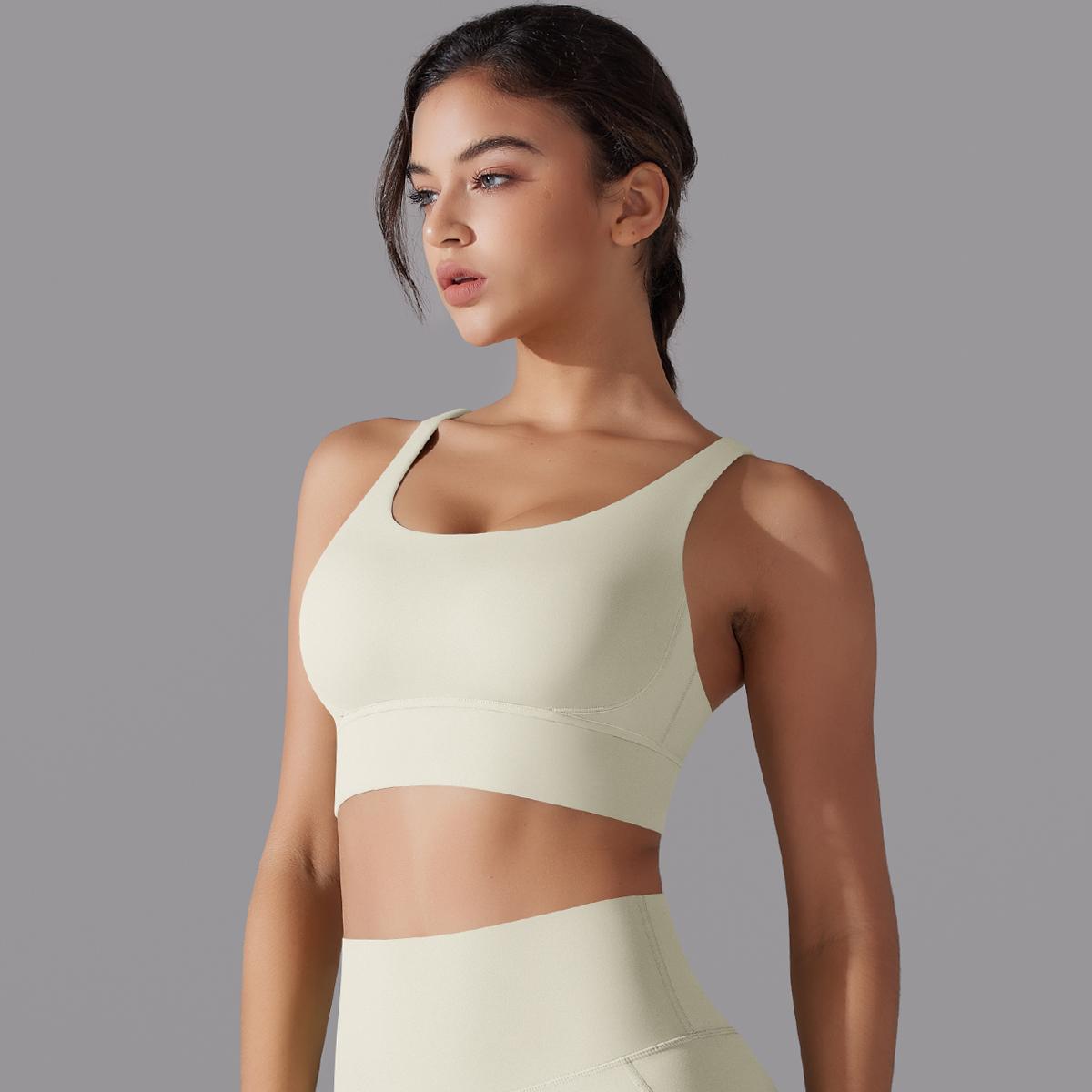 Auroth Back Cross Yoga Bra Womens Solid Color Gym Sports Жилет Beauty Back Fitness — фото 17