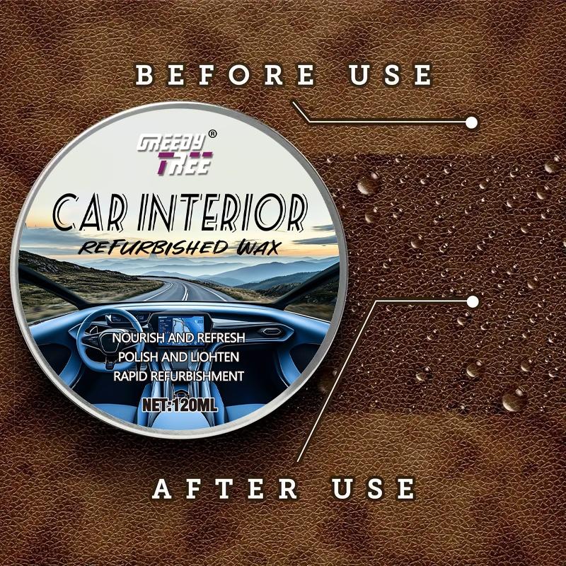 Premium Innenraum-Auffrischungswachs – Frischt Ausgeblichene Armaturenbretter & Sitze auf, UV-Schutz & Anti-Riss-Formel, Sicher für Leder/Kunststoff