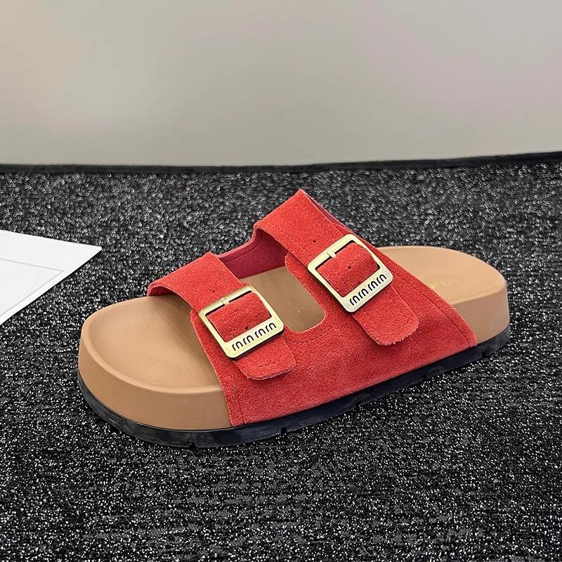 Birkencool slippers women s summer outer wear with skirt 2025 new high-end super fire seaside leisure thick bottom one-word drag 40 2900₽