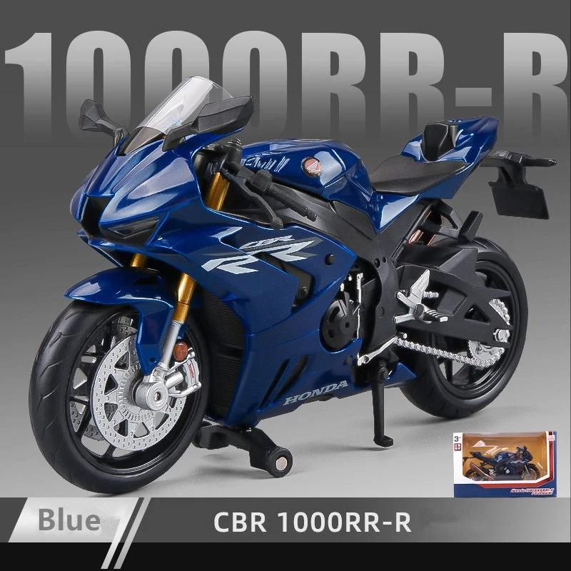 

1/12 HONDA CBR 1000RR-R Fire Blade Racing Мотоцикл Модель Литой Сплав Металла Уличный Мотоцикл Модель Моделирование Детский Подарок синий