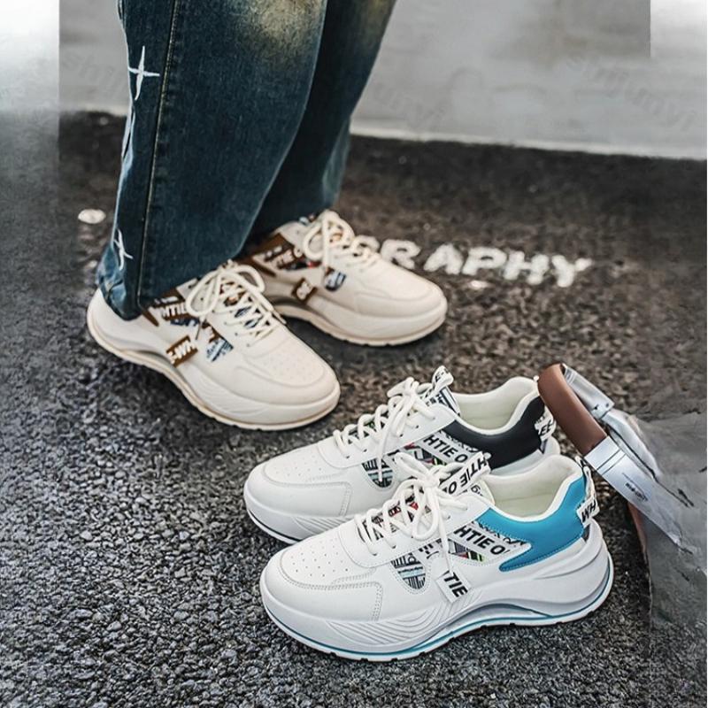Spring Men Low Top Thick Soled 2026 New Casual Sport Shoes Breathable Height Increasing Lightweight Comfortable Chunky sneakers