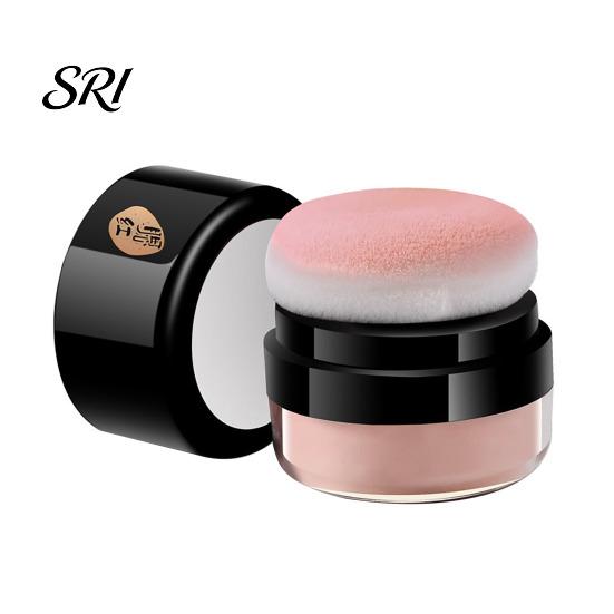 Blendable Blush Powder 5G Cushion Highly Pigmented Lips Eyes Cheeks Blusher with Soft Natural Finish Puff Lightweight Women Makeup Loose Face Portable
