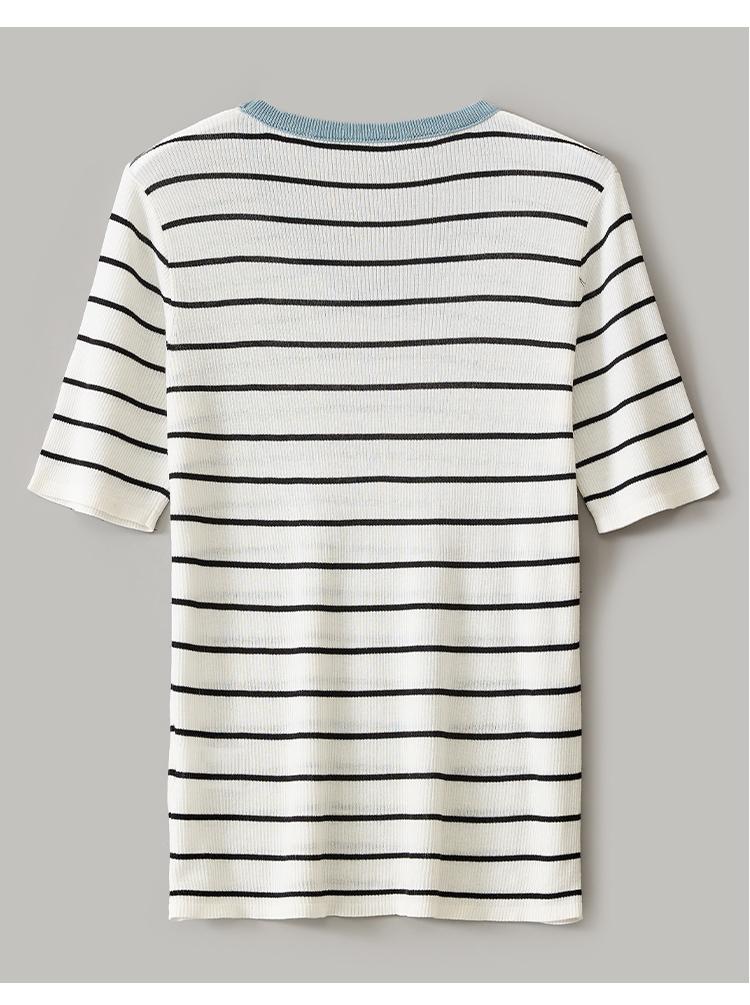 Striped Knitted T-Shirt