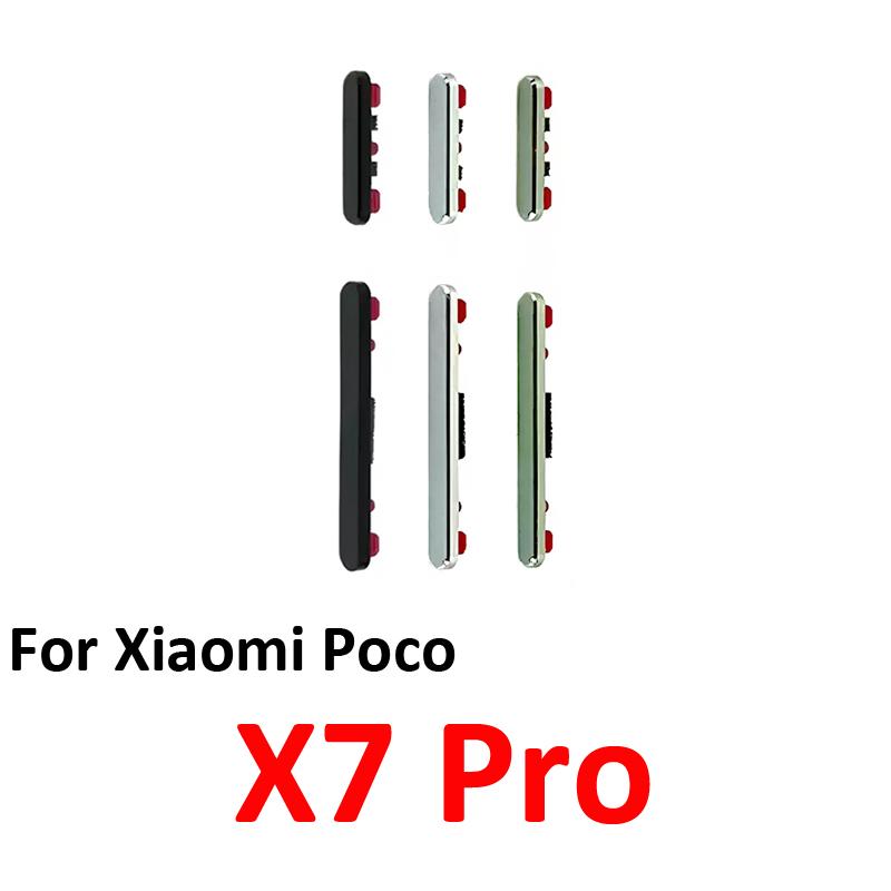 For Xiaomi Poco X7 Pro Phone Power Volume Button On Off Up Down External Side Key Internal Flex Cable Repair Parts Black Green 5