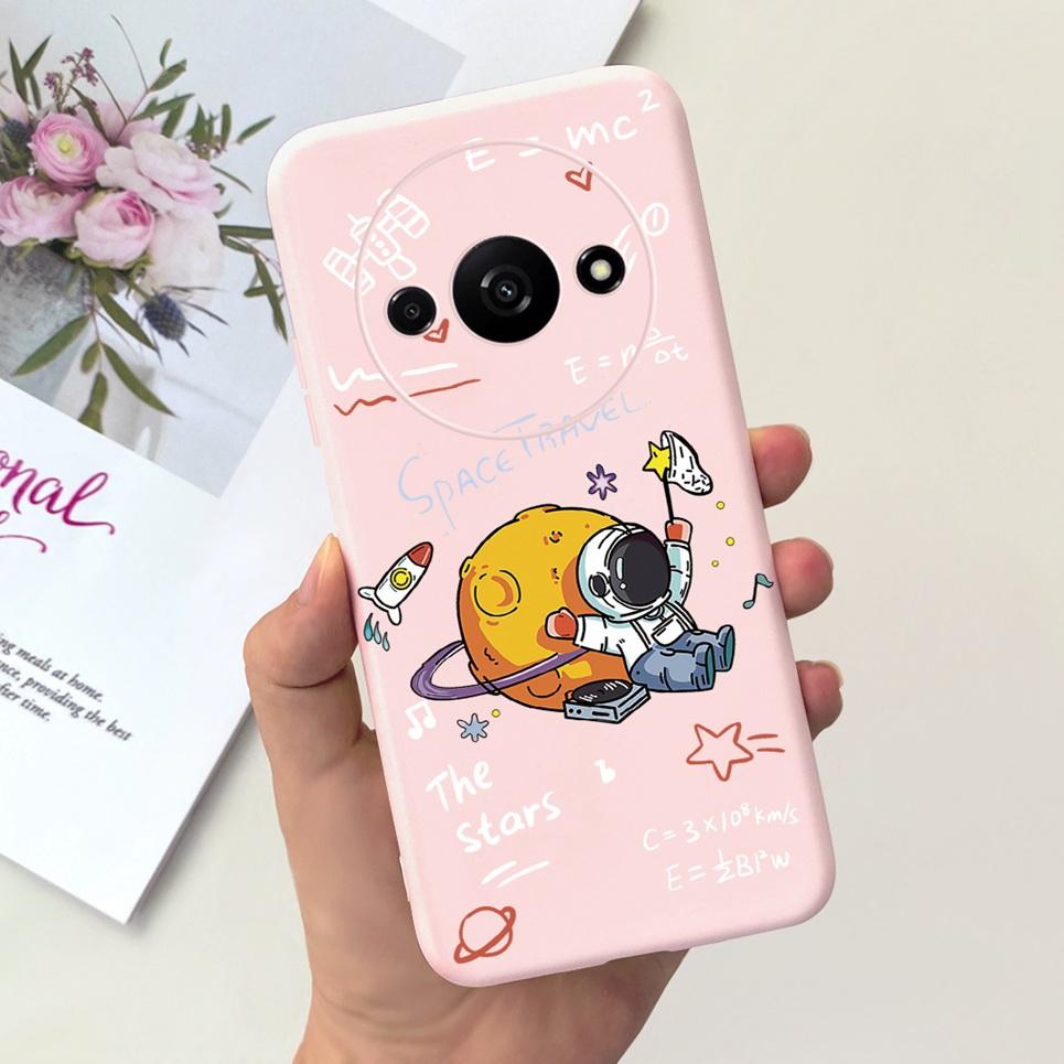 Rückseite für Xiaomi Redmi A3 4G Drachen Cartoon Tiere Cartoon Malerei Funda Etui für Xiomi RedmiA3 A 3 Weiche TPU Silikon Tasche