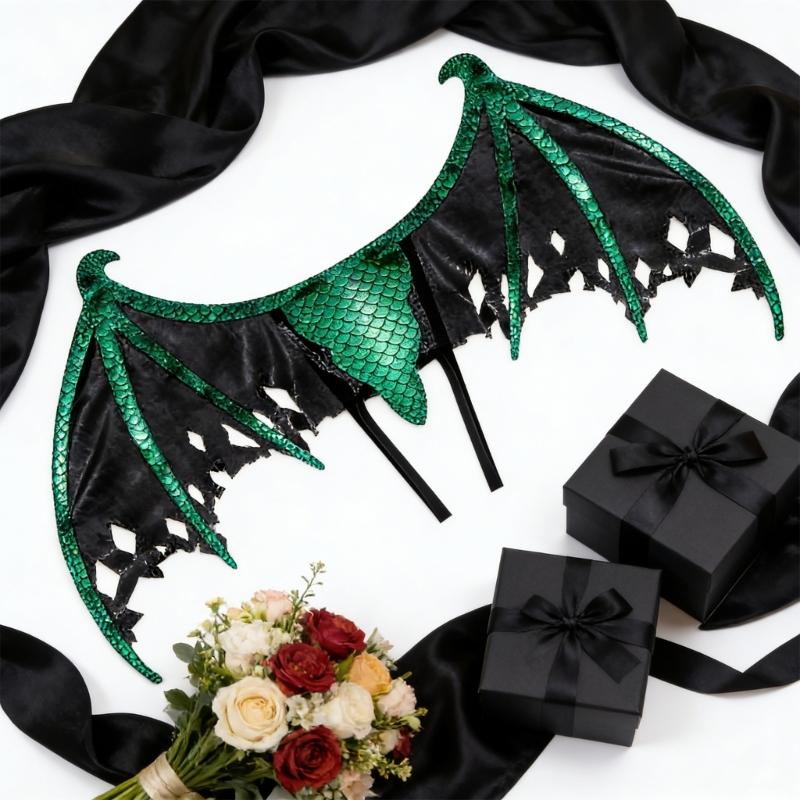 Glittering Dragon Wing Costume Accessory Role Playing Easy Wear For Cosplay And Halloween Parties