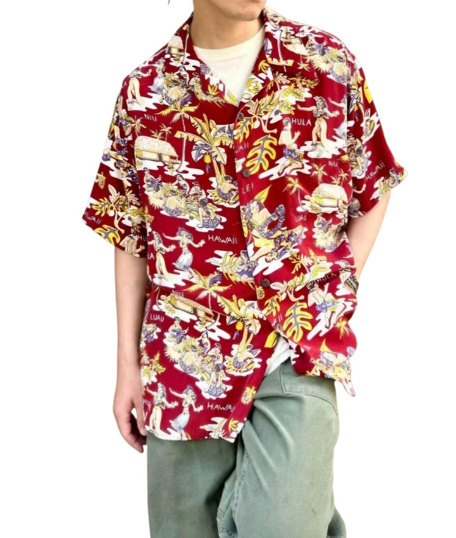 

[Б/У] Почти Avanti 100% шелковая гавайская рубашка алоха