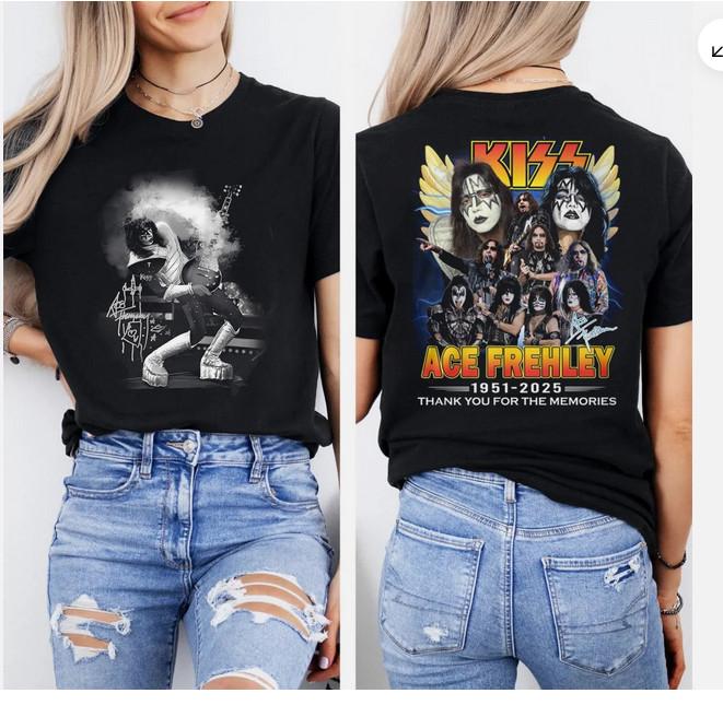 

Ace Frehley Signature Shirt 1951-2025 Thank You For The Memories, S-5XL Unisex T-Shirt XXXL