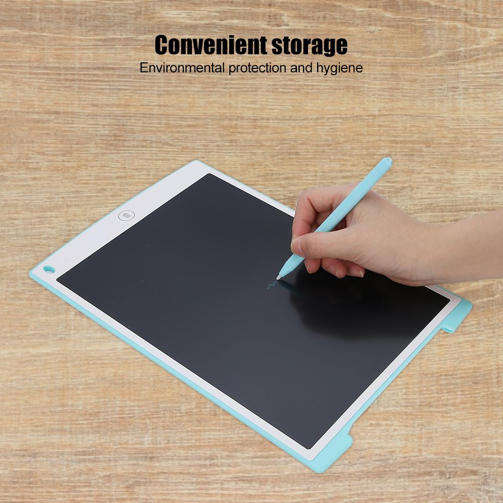 12in LCD Hand Writing Pad Eye Protection Children Drawing Electronic Tablet Board with Pen(Blue(with Lock Key) )
