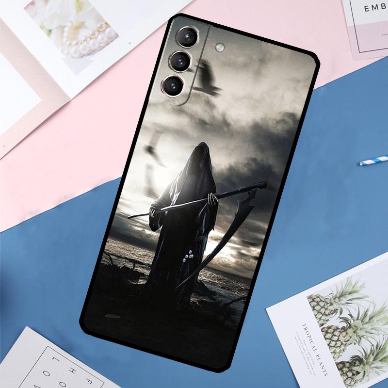 Death Grim Reaper Skull Case For Samsung Galaxy S25 Ultra S24 S23 S22 S21 Ultra S9 S10 Plus S23 FE S25 FE Back Cover