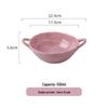 ZISIZ Retro Ceramic Double-Handle Soup Bowl Set