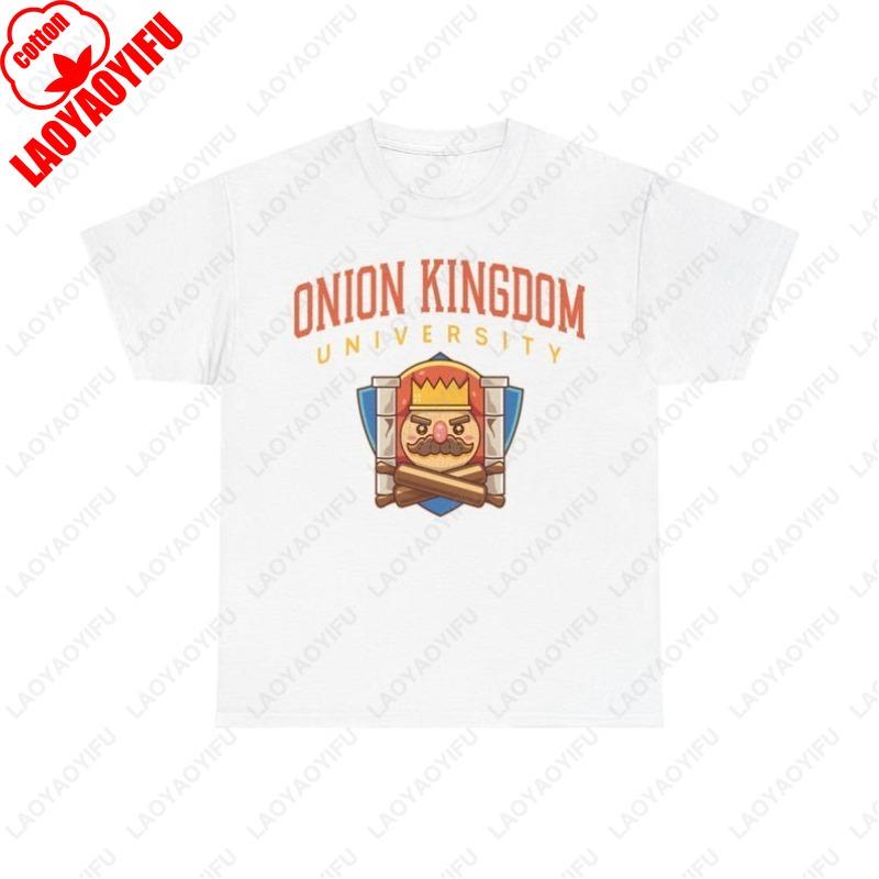 

Onion Kingdom University Unisex TShirt Men Women Cotton Lovely Adult Funny Clothes Overcooked Game Gaming Tees Chef Cooking Tops 4XL