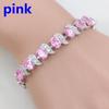 Casual Mystic Sky Blue Cubic Zirconia White Cubic Zirconia Charm Bracelets For Women Fashion Bracelet
