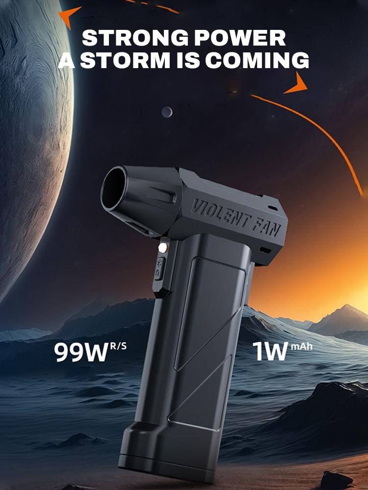 Super Storm 990000RPM Turbo Fan Powerful Air Blower Portable Dust Cleaner TypeC Charging Brushless Jet Blower for Home 10000mAh